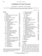 Formaldehyde in the Indoor Environment