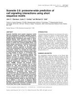 Scansite 2.0: proteome-wide prediction of cell signaling interactions using short sequence motifs