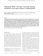 Widespread siRNA “off-target” transcript silencing mediated by seed region sequence complementarity