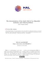 The determination of the elastic field of an ellipsoidal inclusion, and related problems