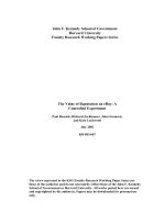 The Value of Reputation on eBay: A Controlled Experiment