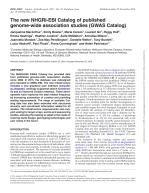 The new NHGRI-EBI Catalog of published genome-wide association studies (GWAS Catalog)