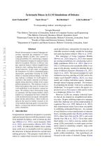 Systematic Biases in LLM Simulations of Debates