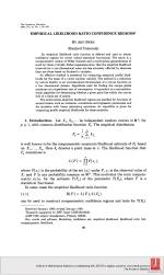 EMPIRICAL LIKELIHOOD RATIO CONFIDENCE REGIONS