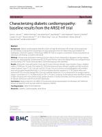 Characterizing diabetic cardiomyopathy: baseline results from the ARISE-HF trial