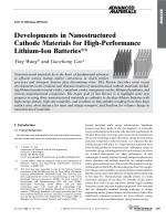 Developments in Nanostructured Cathode Materials for High-Performance Lithium-Ion Batteries