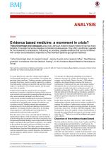 Evidence based medicine: a movement in crisis?