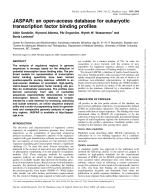 JASPAR: an open-access database for eukaryotic transcription factor binding profiles