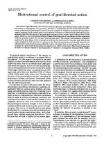 Motivational control of goal-directed action