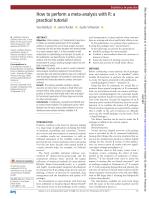 How to perform a meta-analysis with R: a practical tutorial