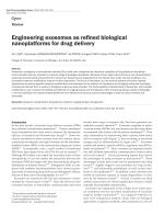 Engineering exosomes as refined biological nanoplatforms for drug delivery