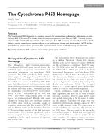 The Cytochrome P450 Homepage