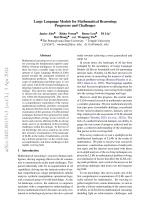 Large Language Models for Mathematical Reasoning: Progresses and Challenges
