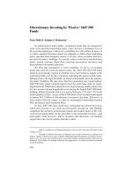 Discretionary Investing by ‘Passive’ S&P 500 Funds
