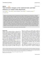 Time-sensitive changes in the maternal brain and their influence on mother-child attachment