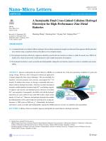 A Sustainable Dual Cross-Linked Cellulose Hydrogel Electrolyte for High-Performance Zinc-Metal Batteries