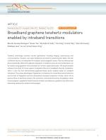 Broadband graphene terahertz modulators enabled by intraband transitions