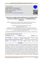 THE ROLE OF PRECISION METROLOGY IN ENHANCING MANUFACTURING QUALITY: A COMPREHENSIVE REVIEW