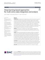 Deep learning-based approaches for multi-omics data integration and analysis