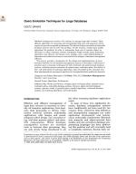 Query Evaluation Techniques for Large Databases