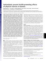 Antioxidants prevent health-promoting effects of physical exercise in humans