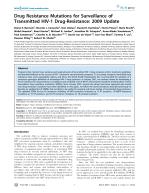 Drug Resistance Mutations for Surveillance of Transmitted HIV-1 Drug-Resistance: 2009 Update