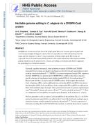 Heritable genome editing in C. elegans via a CRISPR-Cas9 system