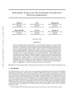 RoFormer: Enhanced Transformer with Rotary Position Embedding
