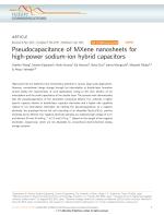 Pseudocapacitance of MXene nanosheets for high-power sodium-ion hybrid capacitors