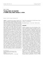 Tracing origins and migration of wildlife using stable isotopes: a review