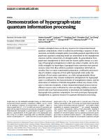 Demonstration of hypergraph-state quantum information processing