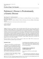 Parkinson’s Disease is Predominantly a Genetic Disease
