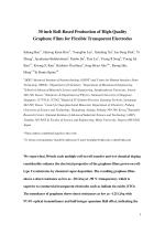 30 inch Roll-Based Production of High-Quality Graphene Films for Flexible Transparent Electrodes