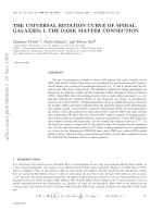 THE UNIVERSAL ROTATION CURVE OF SPIRAL GALAXIES: I. THE DARK MATTER CONNECTION