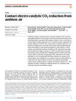 Contact-electro-catalytic CO2 reduction from ambient air