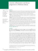 Systemic inflammation and disease progression in Alzheimer disease