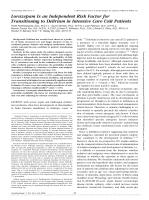 Lorazepam Is an Independent Risk Factor for Transitioning to Delirium in Intensive Care Unit Patients