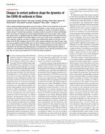 Changes in contact patterns shape the dynamics of the COVID-19 outbreak in China
