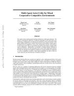 Multi-Agent Actor-Critic for Mixed Cooperative-Competitive Environments