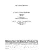 INCENTIVES AND PROSOCIAL BEHAVIOR