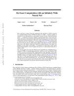 On Exact Computation with an Infinitely Wide Neural Net
