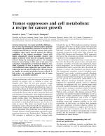 Tumor suppressors and cell metabolism: a recipe for cancer growth