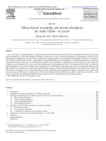 Silicon-based oxynitride and nitride phosphors for white LEDs—A review