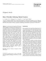 Risk of Mortality Following Clinical Fractures