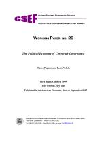 The Political Economy of Corporate Governance