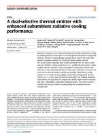 A dual-selective thermal emitter with enhanced subambient radiative cooling performance