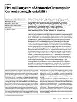 Five million years of Antarctic Circumpolar Current strength variability