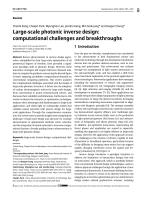Large-scale photonic inverse design: computational challenges and breakthroughs