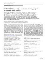 EURO-CORDEX: new high-resolution climate change projections for European impact research