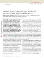 Sensitive detection of somatic point mutations in impure and heterogeneous cancer samples